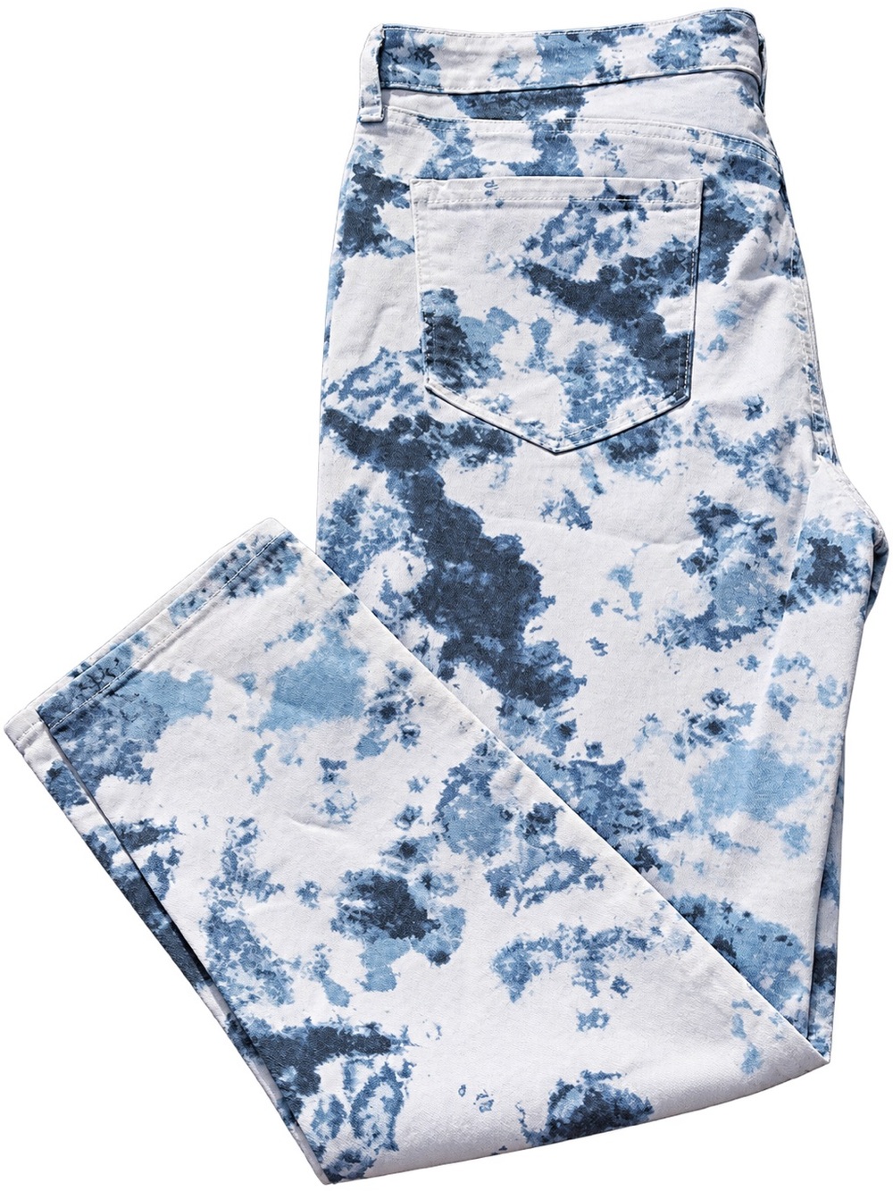 Women’s Blue Tie-Dye Boot Cut Jeans